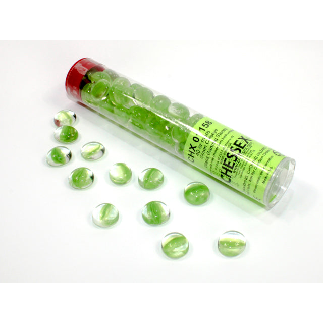 PREORDER CHX 01158 Catseye Green Glass Stones Tube