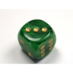 PREORDER CHX DV3005 Vortex Green/gold 30mm d6 dice w/pips