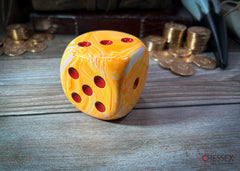 PREORDER CHX DF5053 Festive Sunburst/red 50mm d6 dice w/pips