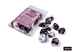 PREORDER CHX 26269 Gemini Black-White/pink Set of 10 d10s