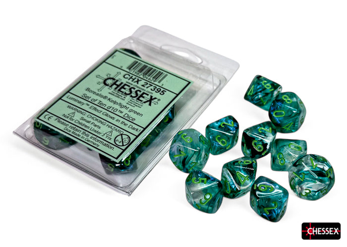 PREORDER CHX 27395 Borealis Kelp/light green Luminary Set of Ten d10s