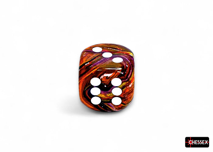 PREORDER CHX DF3043 Festive Symphony/white 30mm d6 dice w/pips