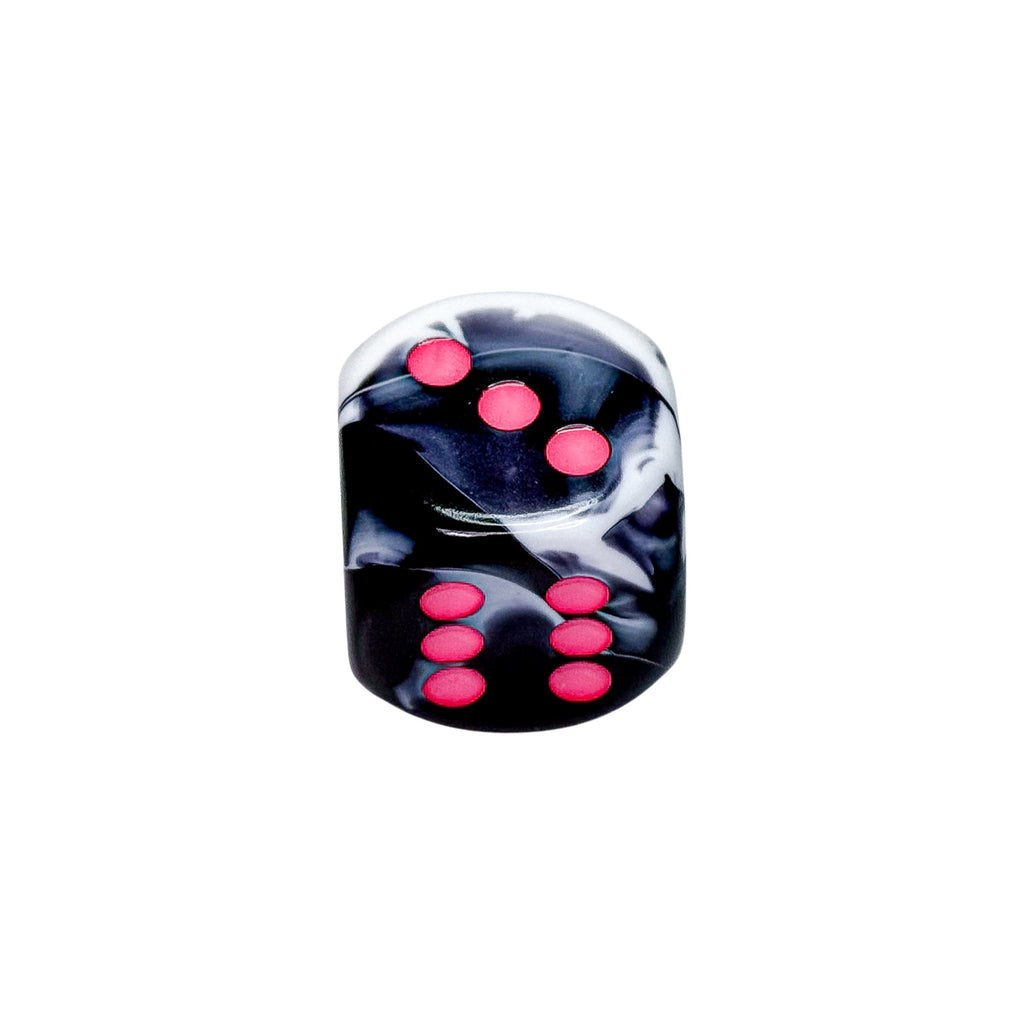 PREORDER CHX DG3069 Gemini Black-White/pink 30mm d6 dice w/pips