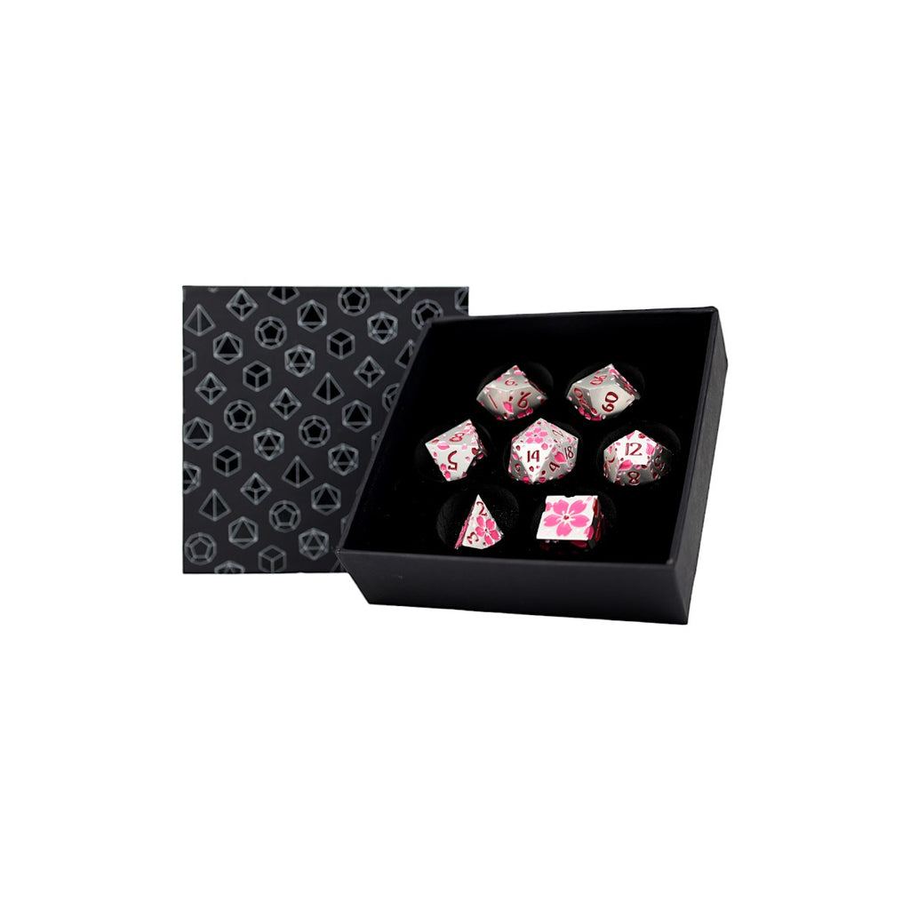 LPG Dice RPG Set Inscripted Sakura Pink