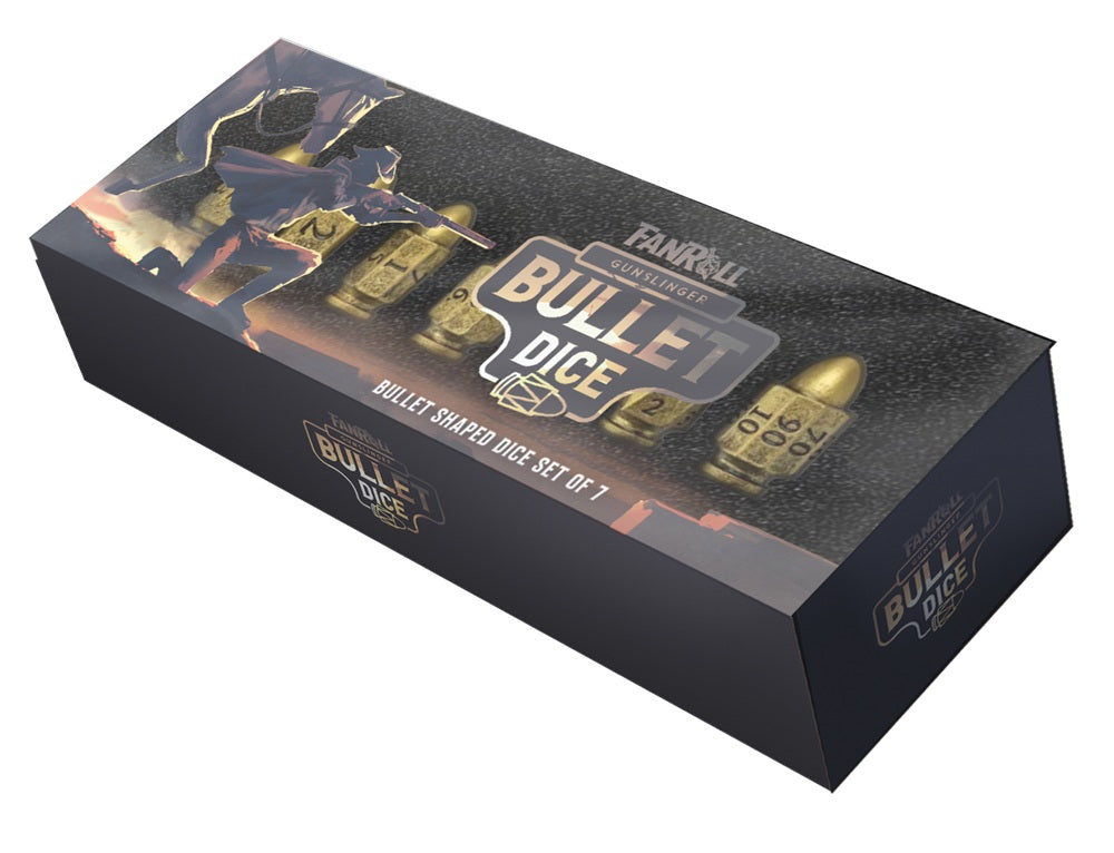 PREORDER Fanroll:  Resin Bullet Poly Dice Set: Gunslinger
