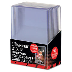 Ultra Pro: 3 X 4 Super Thick 130PT Toploader with Thick Card Sleeves 10ct