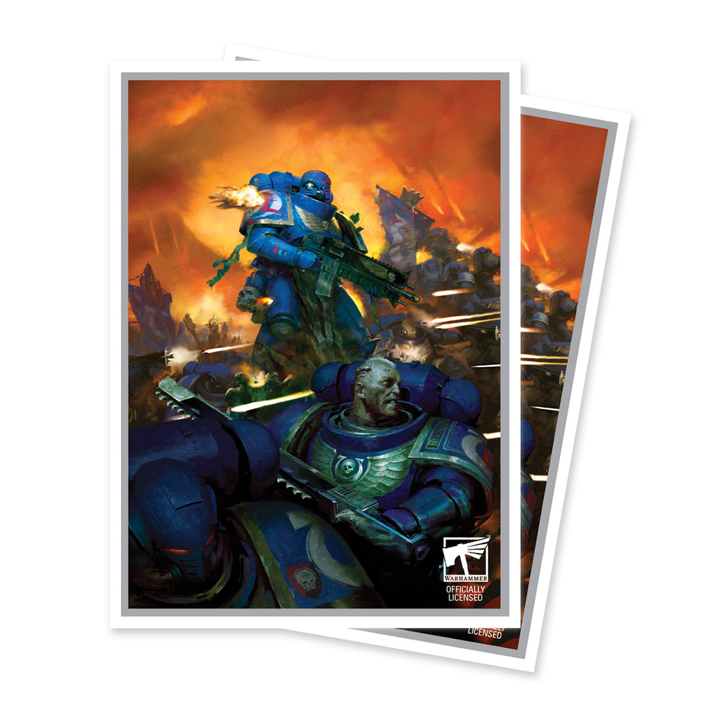 PREORDER Ultra Pro: Space Marines - Adeptus Astartes 105ct Apex Deck Protector sleeves for Warhammer 40k