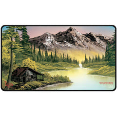 PREORDER Ultra Pro: UP16510 Bob Ross Mountain Retreat Black Stitched Playmat