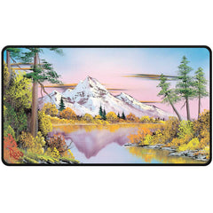 PREORDER Ultra Pro: UP16531 Bob Ross Mighty Mountain Lake Black Stitched Playmat