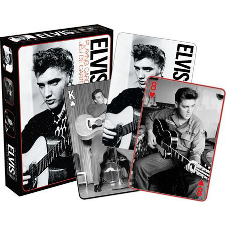 Playing Cards Elvis Black and White
