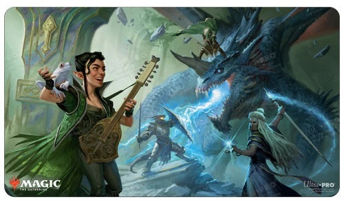 Ultra Pro: UP18745 Adventures in the FR Playmat V1 featuring The Party Fighting Blue Dragon for MtG