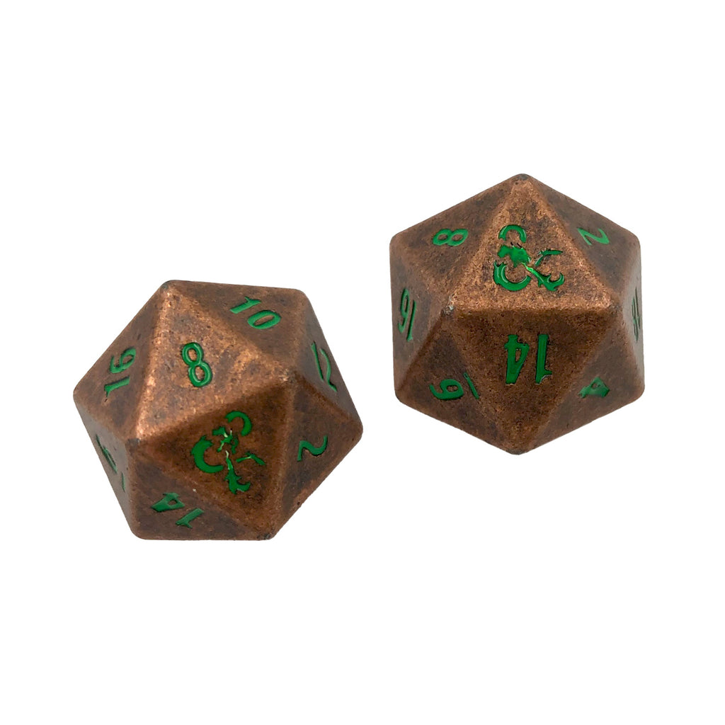 Ultra Pro: D&D Heavy Metal D20 Feywild Copper and Green Dice Set (2)