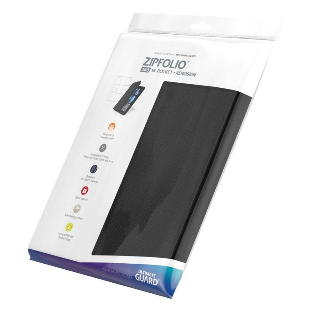 Ultimate Guard: Portfolio  9-Pocket Mini American XenoSkin ZipFolio  Black