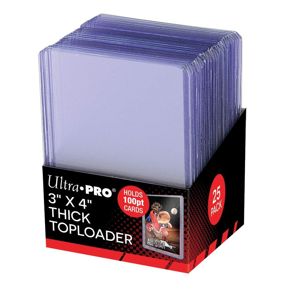 PREORDER Ultra Pro: 3" X 4" Thick 100PT Toploader 25ct