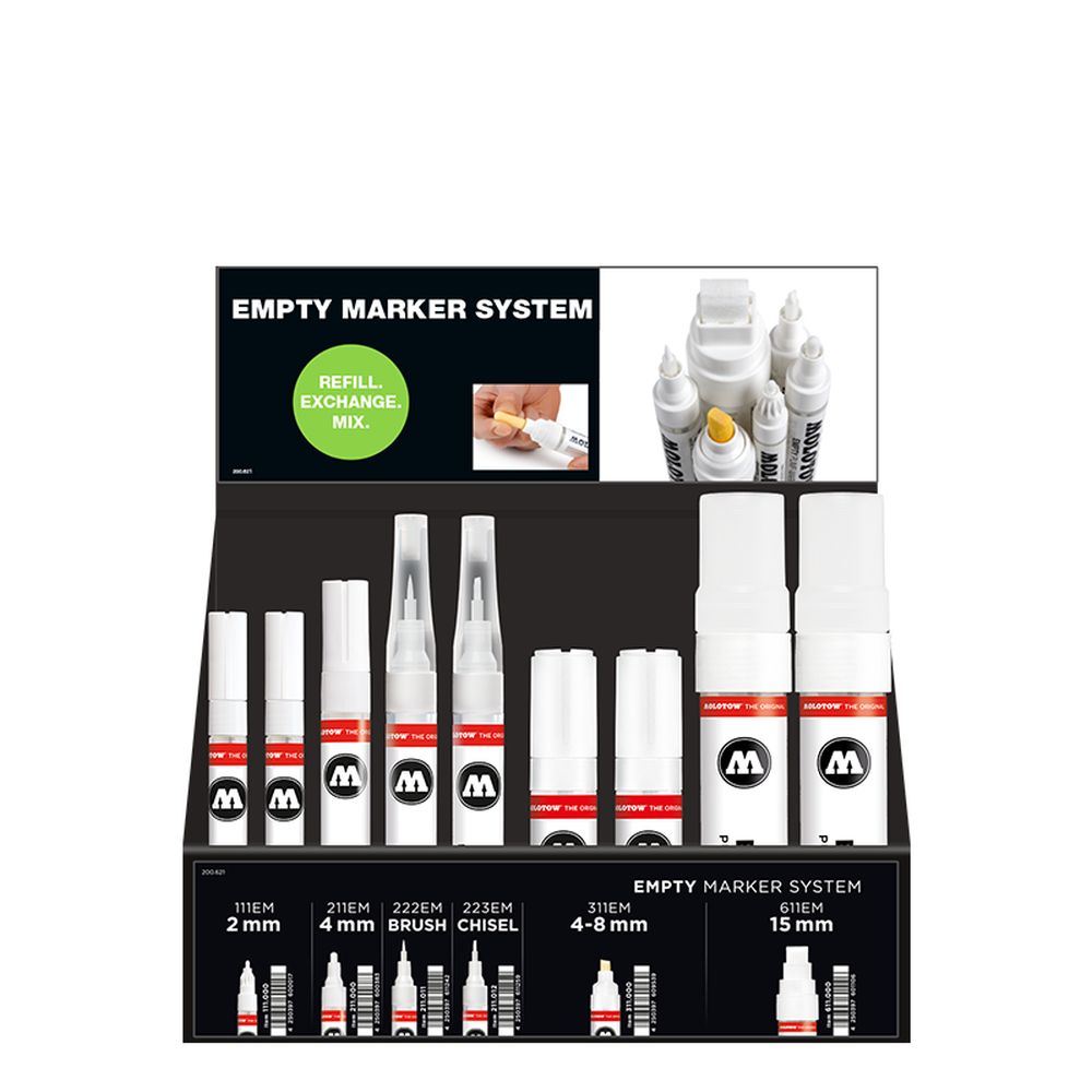 PREORDER Molotow - Displays - Empty Pump-Marker Stand Display (Stand with Stock)