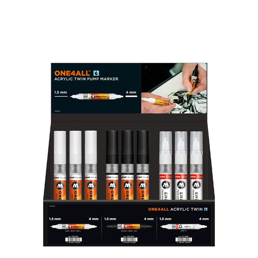 PREORDER Molotow - Displays - Acrylic Twin & Empty Stand Display (Stand with Stock)