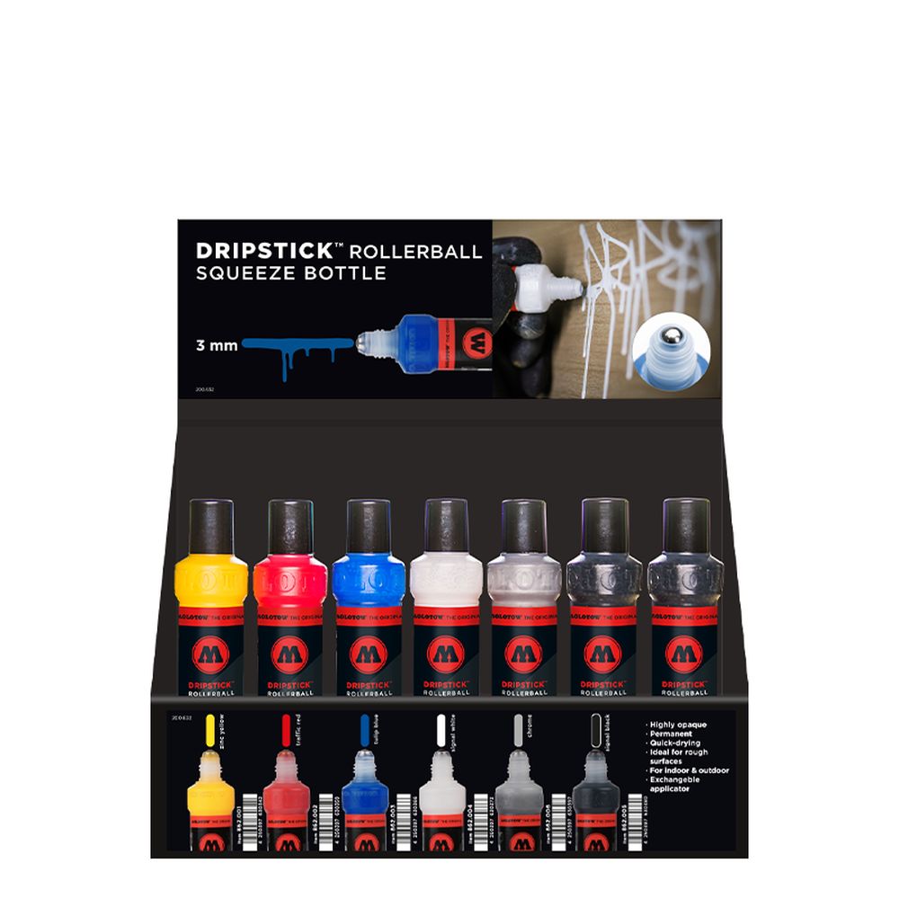 PREORDER Molotow - Displays - Dripstick Rollerball Stand Display (Stand with Stock)