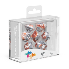 Oakie Doakie: Dice  RPG Set GemiDice  Silver-Rust (7)
