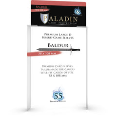 PREORDER Paladin Clear Sleeves - Baldur (58mm X 108mm) (55 Sleeves Per Pack)