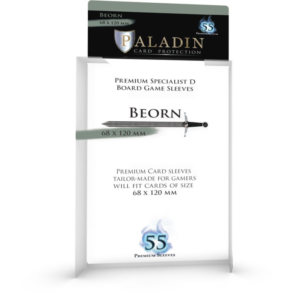 PREORDER Paladin Clear Sleeves - Beorn (68mm X 120mm) (55 Sleeves Per Pack)