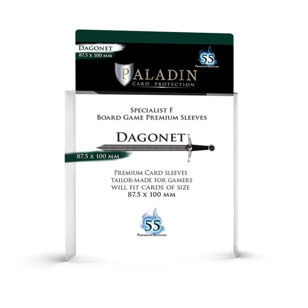 PREORDER Paladin Clear Sleeves - Dagonet (87.5mm X 100mm) (55 Sleeves Per Pack)