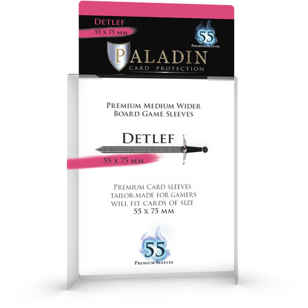 PREORDER Paladin Clear Sleeves - Detlef (55mm X 75mm) (55 Sleeves Per Pack)