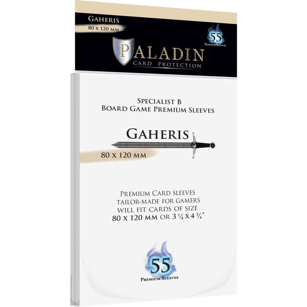 PREORDER Paladin Clear Sleeves - Gaheris (80mm X 120mm) (55 Sleeves Per Pack)