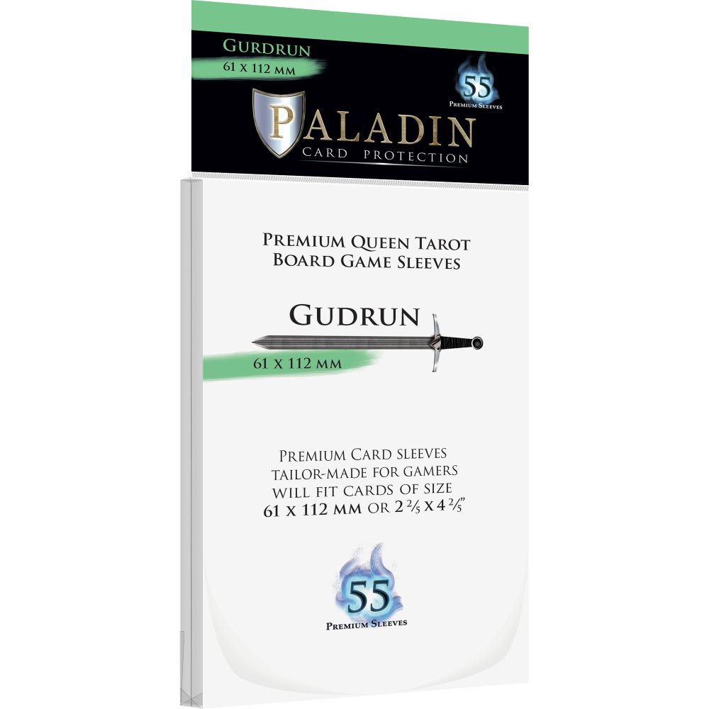 PREORDER Paladin Clear Sleeves - Gudrun (61mm X 112mm) (55 Sleeves Per Pack)