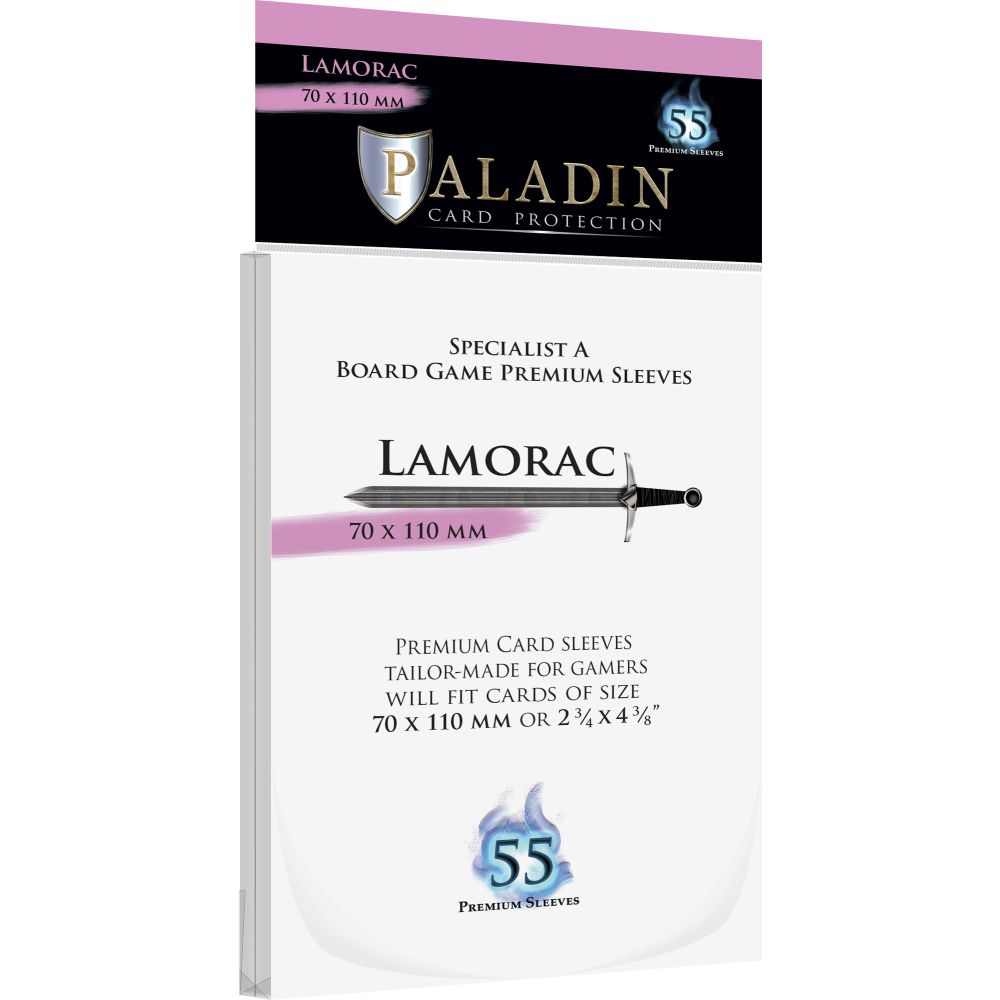 PREORDER Paladin Clear Sleeves - Lamorac (70mm X 110mm) (55 Sleeves Per Pack)