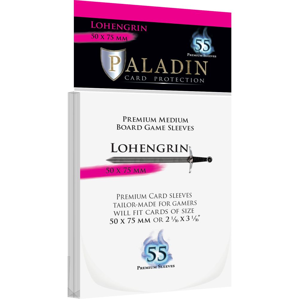 PREORDER Paladin Clear Sleeves - Lohengrin (50mm X 75mm) (55 Sleeves Per Pack)