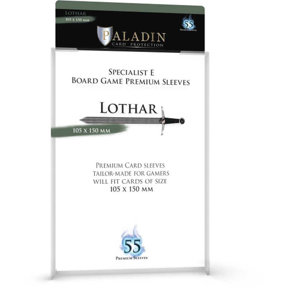 PREORDER Paladin Clear Sleeves - Lothar (105mm X 150mm) (55 Sleeves Per Pack)