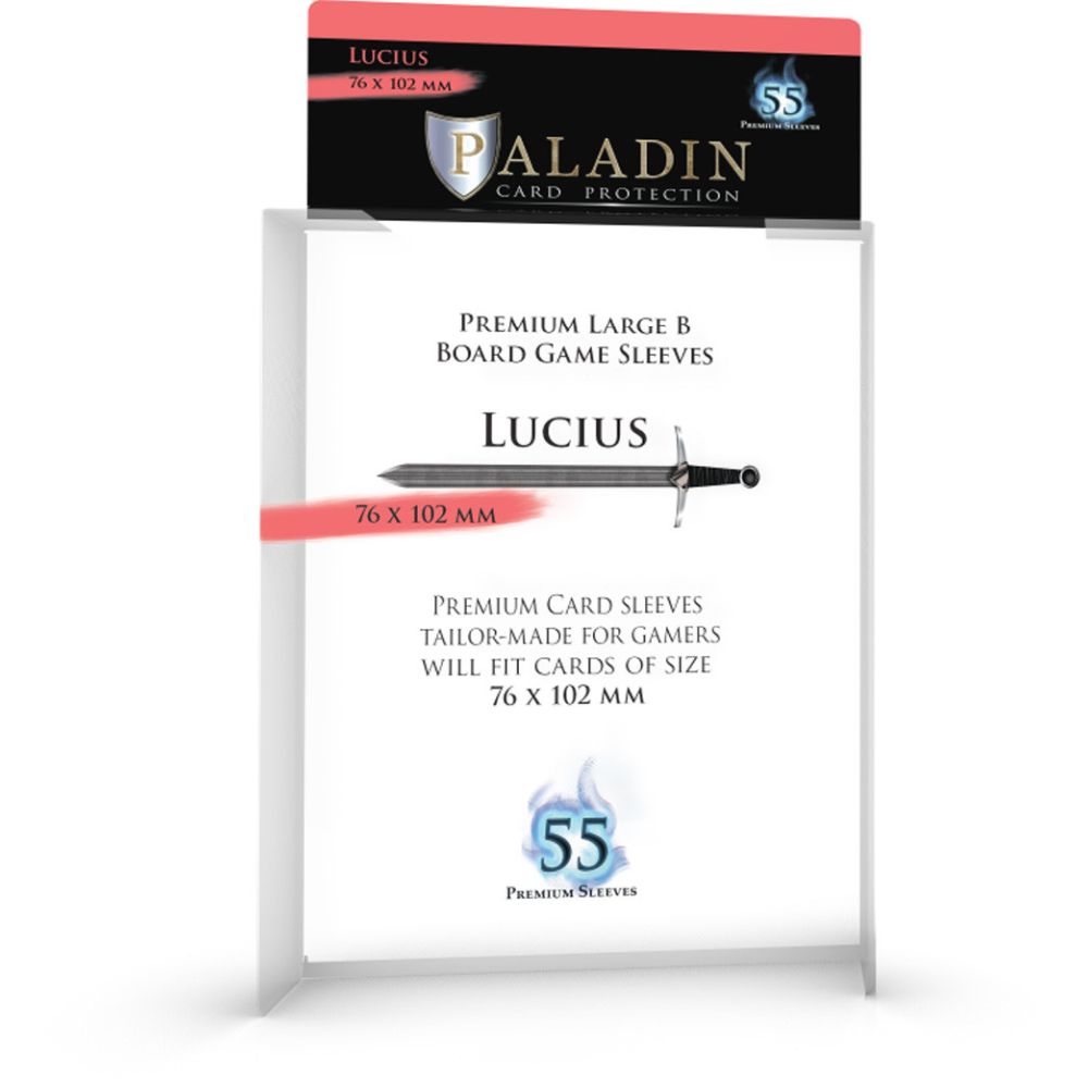 PREORDER Paladin Clear Sleeves - Lucius (76mm X 102mm) (55 Sleeves Per Pack)
