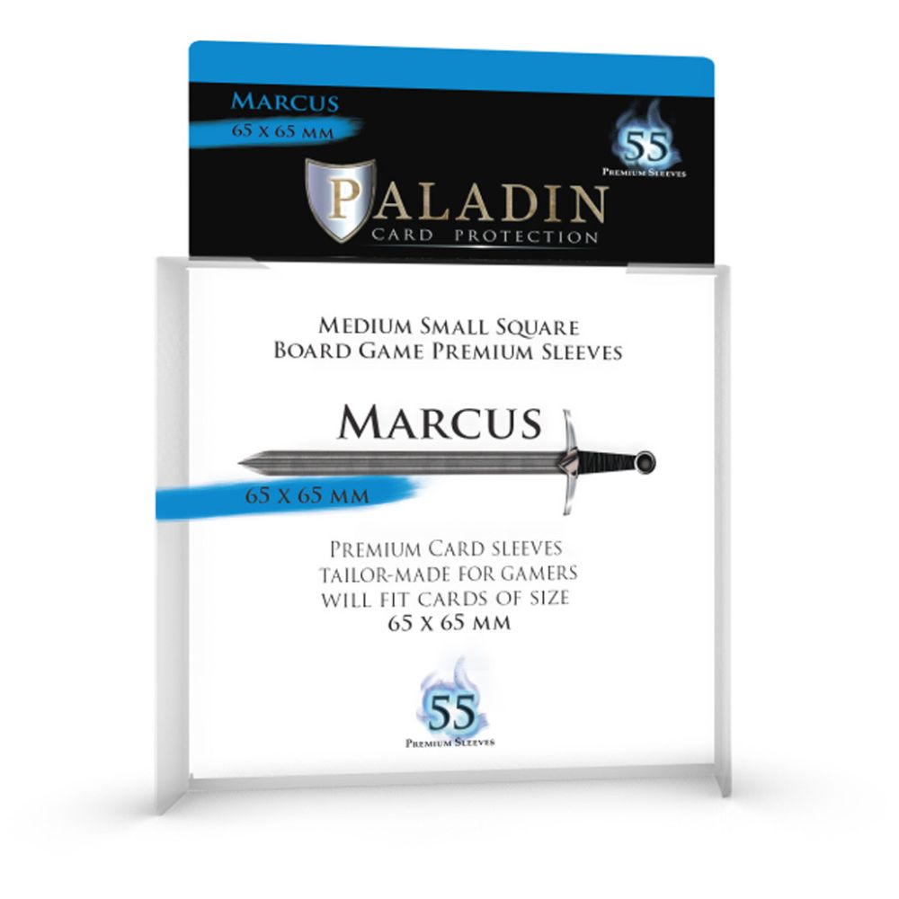 PREORDER Paladin Clear Sleeves - Marcus (65mm X 65mm) (55 Sleeves Per Pack)