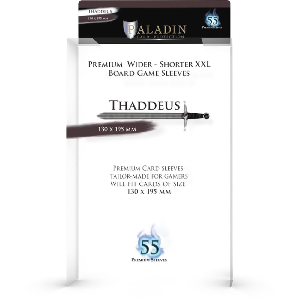 PREORDER Paladin Clear Sleeves - Thaddeus (130mm X 195mm) (55 Sleeves Per Pack)