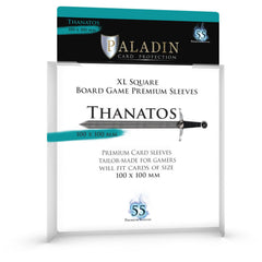 PREORDER Paladin Clear Sleeves - Thanatos (100mm X 100mm) (55 Sleeves Per Pack)