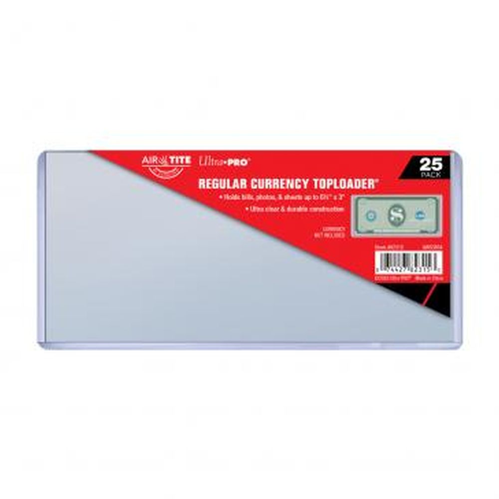 PREORDER Ultra Pro: UP82315 6-1/2 x 3 Currency Toploader 25ct