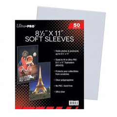 PREORDER Ultra Pro: UP85568 8-1/2 x 11 Soft Sleeves