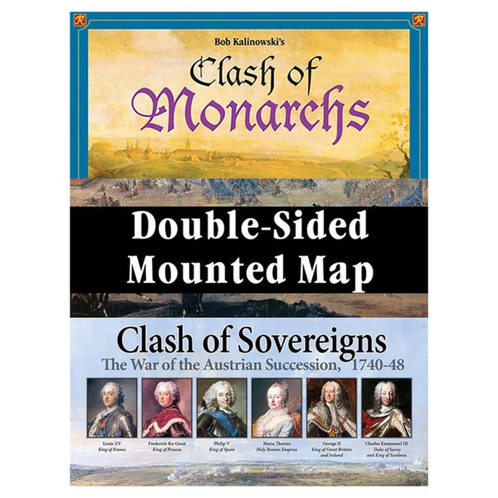 PREORDER GMT Games - Clash of Sovereigns 2-sided mounted map
