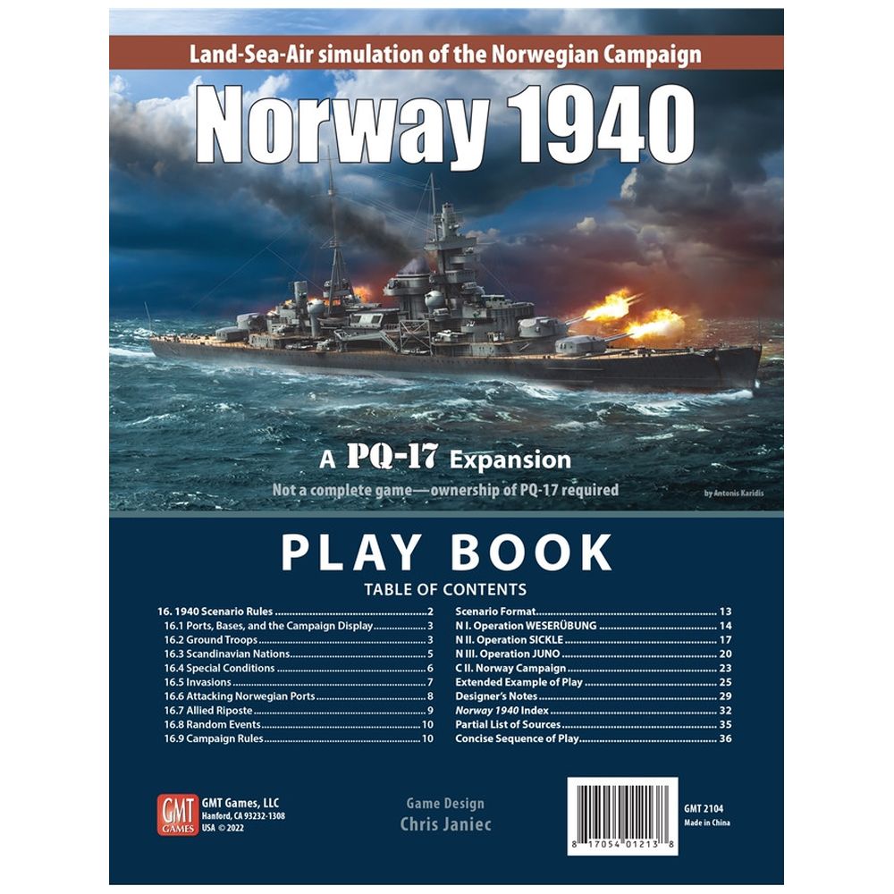 PREORDER GMT Games - Norway 1940 Exp to PQ-17