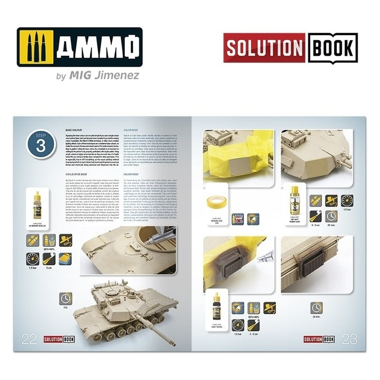 PREORDER Ammo by MIG - Book - How To Paint Modern Us Military Sand Scheme Solution Book 16