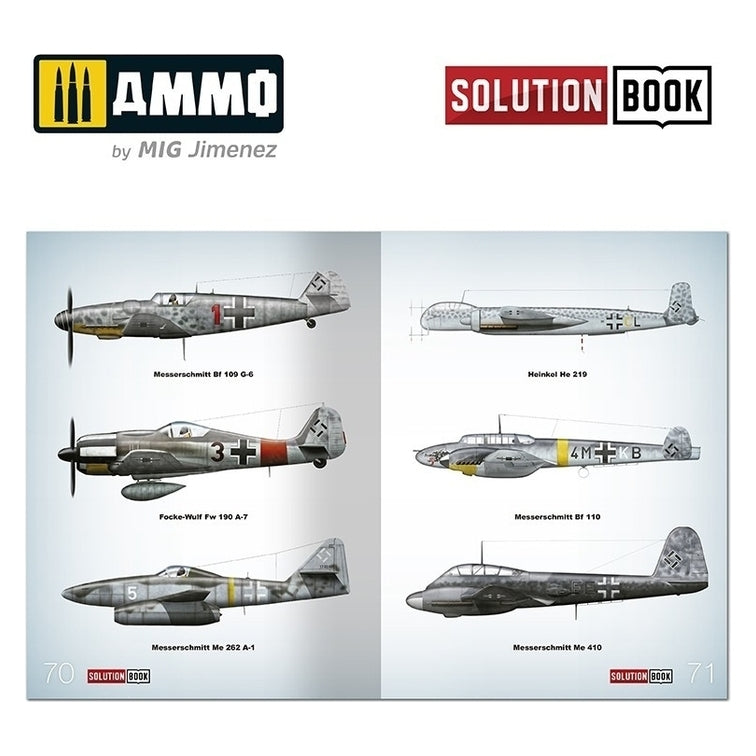 PREORDER Ammo by MIG - Book - How To Paint Wwii Luftwaffe Mid War Aircraft Solution Book 18