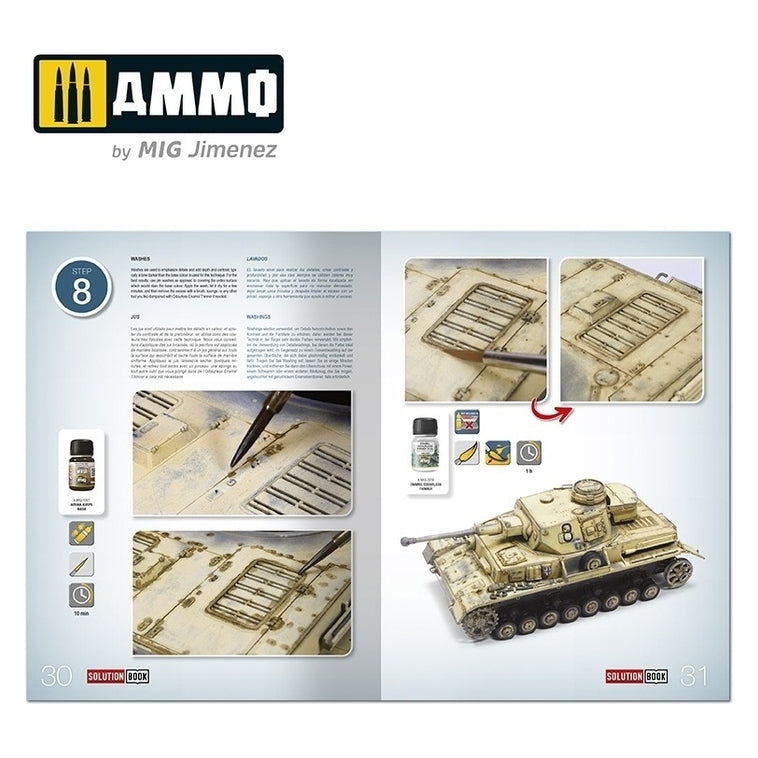 PREORDER Ammo by MIG - Book - Solution Book 19 - How To Paint Wwii German D.A.K .Vehicles