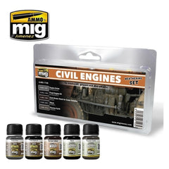 PREORDER Ammo by MIG - Sets - Civil Engines Weathering Set