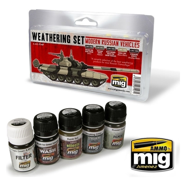 PREORDER Ammo by MIG - Sets - Modern Russian Vehicles Weathering Set