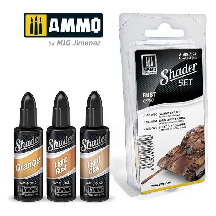PREORDER Ammo by MIG - Shader -  Rust Set
