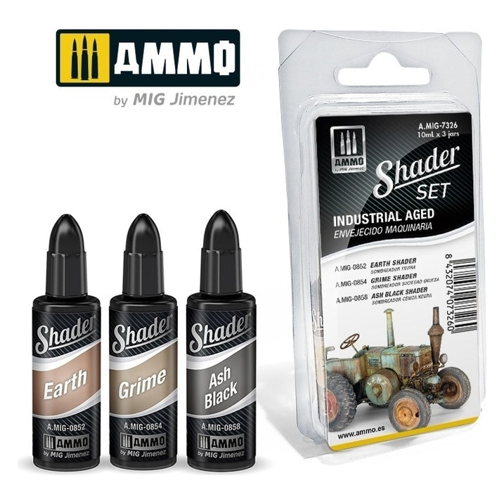 PREORDER Ammo by MIG - Shader - Industrial Aged Set