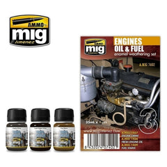 PREORDER Ammo by MIG - Weathering - Engines Oil & Fuel Set