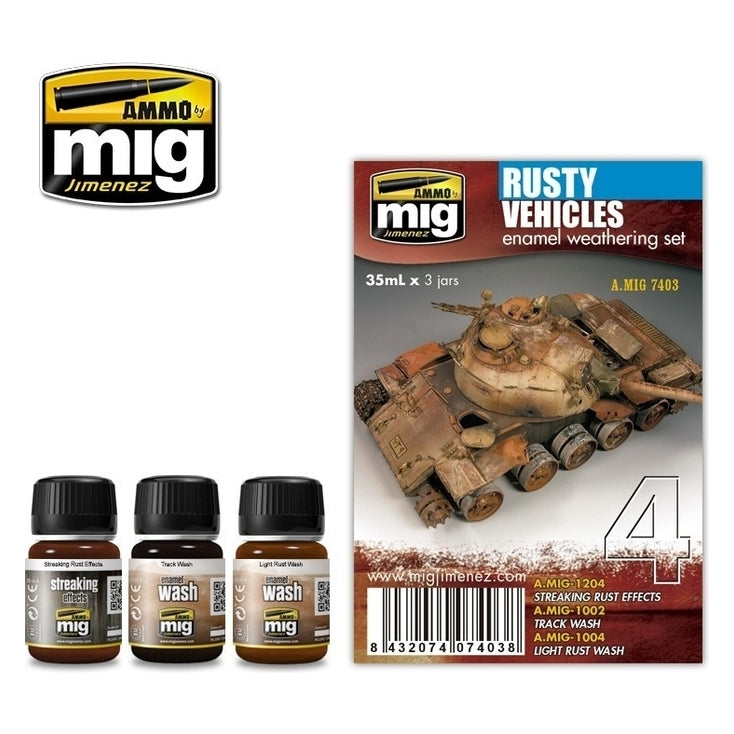 PREORDER Ammo by MIG - Weathering - Rusty Vehicles Set