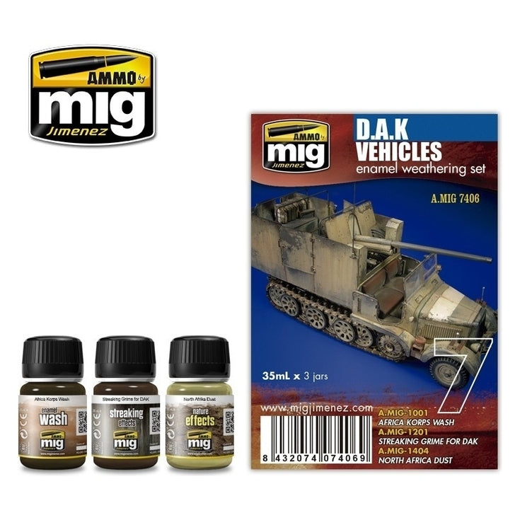PREORDER Ammo by MIG - Weathering - D.A.K. Vehicles Set