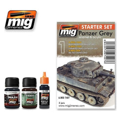 PREORDER Ammo by MIG - Weathering - Panzer Grey Starter Set